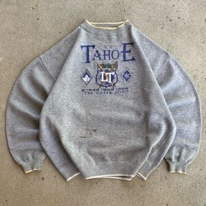 90s Vintage IZOD Grey Crewneck